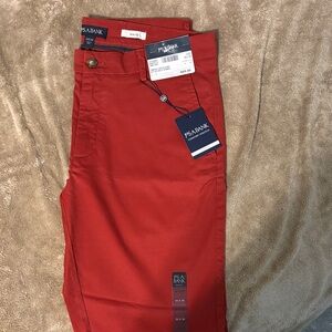 Jos. A. Bank Men's Bold Rust colored casual Chinos slim fit 34 x 30 NWT